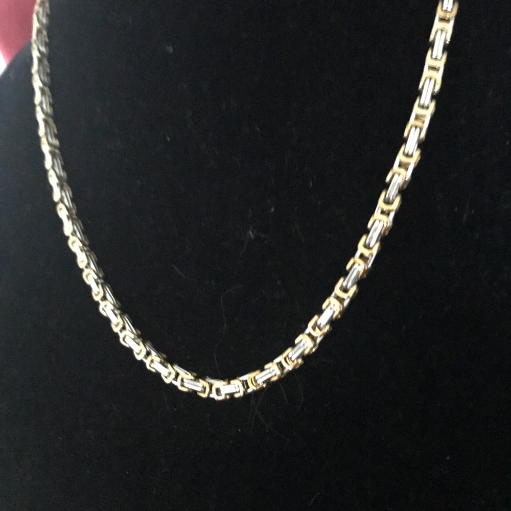 💎👛 🆕 18KT GOLD & STAINLESS STEEL CHAIN - Picture 3 of 3